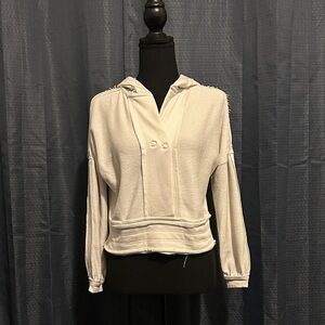 Chelsea & Violet Off-White Buttoned Hoodie